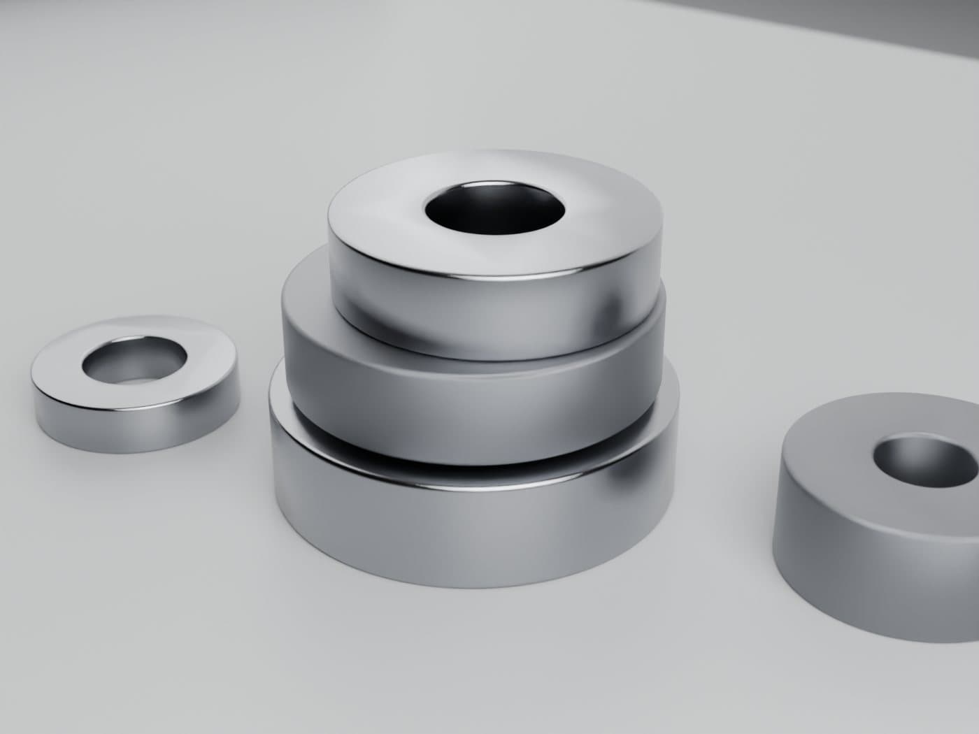 Polished tungsten carbide die rings